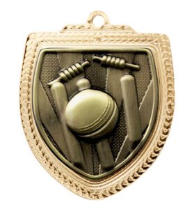 Shield Medal – Cricket 80mm