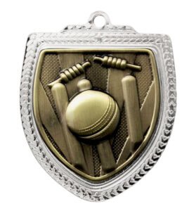 Shield Medal – Cricket 80mm