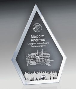 Mirror Edged Clear Glass-Arrow