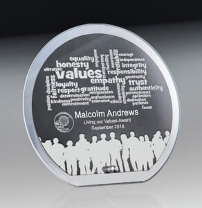 Mirror Edged Clear Glass-Circle