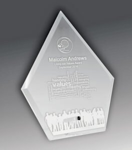 Laser Glass Arrowhead-Clear