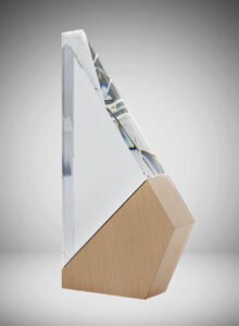 Crystal/Timber Triangle-Light Timber 205mm