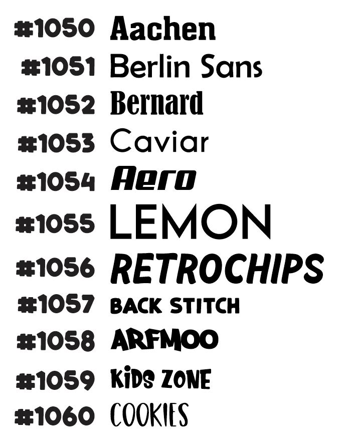 Font Options 1050-1060